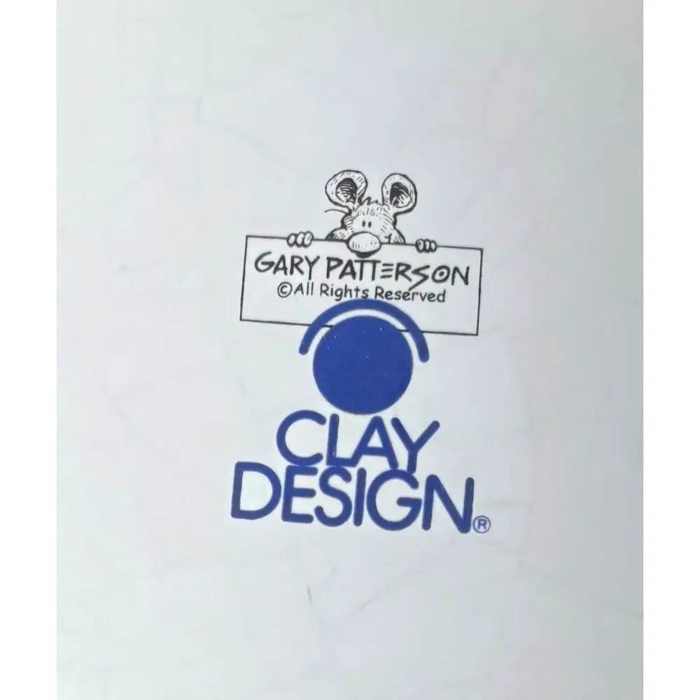 Vintage Gary Patterson Munch Bowl Football Clay Design Very Rare
